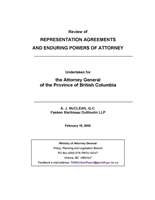 Review of Representation Agreements and Enduring Powers of Attorney (McClean Report)